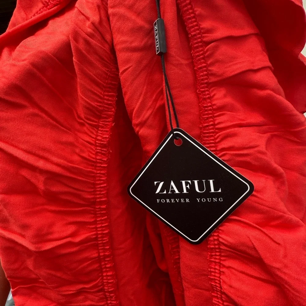 ZAFUL Red Knee Length Dress - Picture 4 of 5